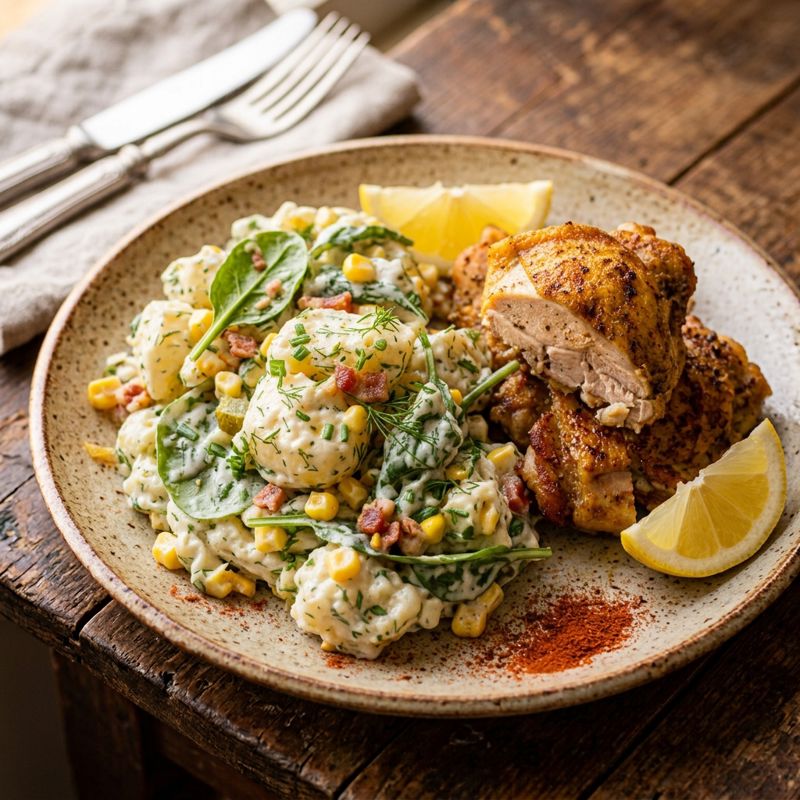 Southern-Style Spiced Chicken with Ranch Potato Salad