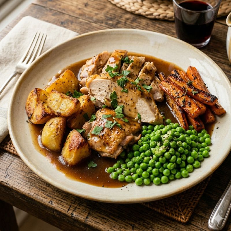 Roast Chicken with Bone Broth Gravy