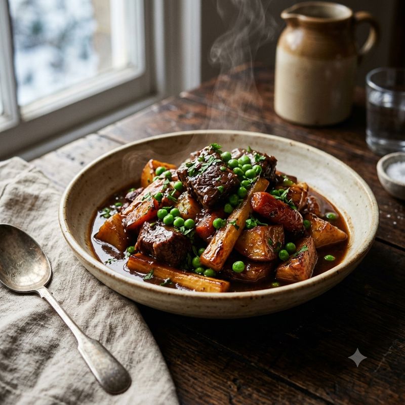 Hearty Irish Beef Stew with Winter Root Veg